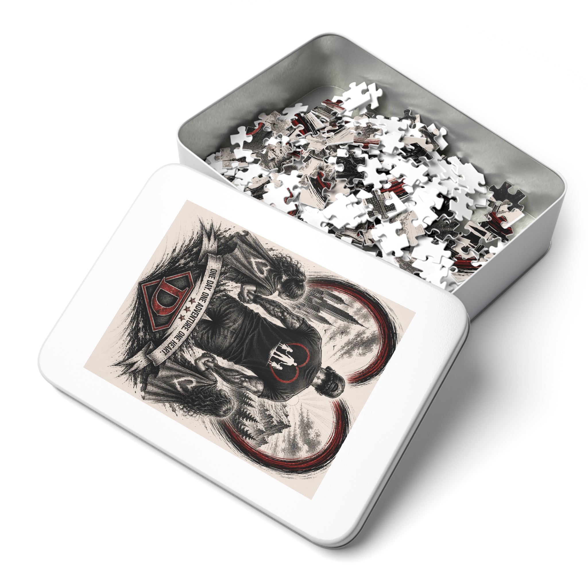 Father & Daughter Adventure Jigsaw Puzzle (With Tin) — "One Day. One Adventure. One Night."