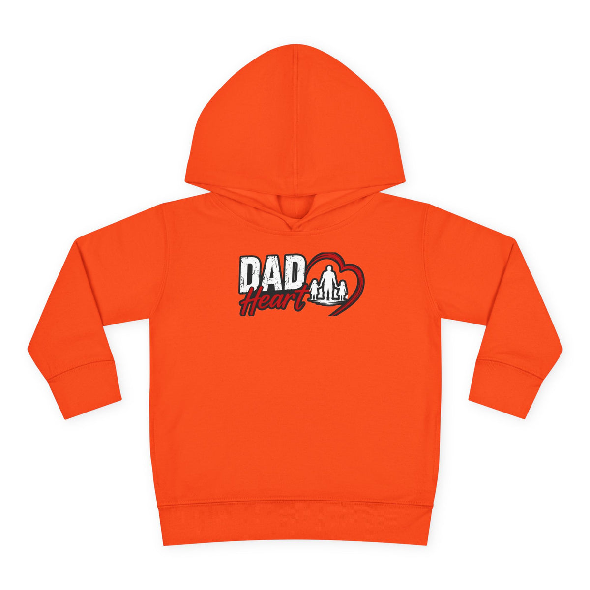 Toddler Hoodie — "Dad Heart" Superhero Bear Pullover