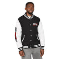 Letterman Jacket — 'Dad' Retro Heart Emblem & Gothic Family Crest Back Design