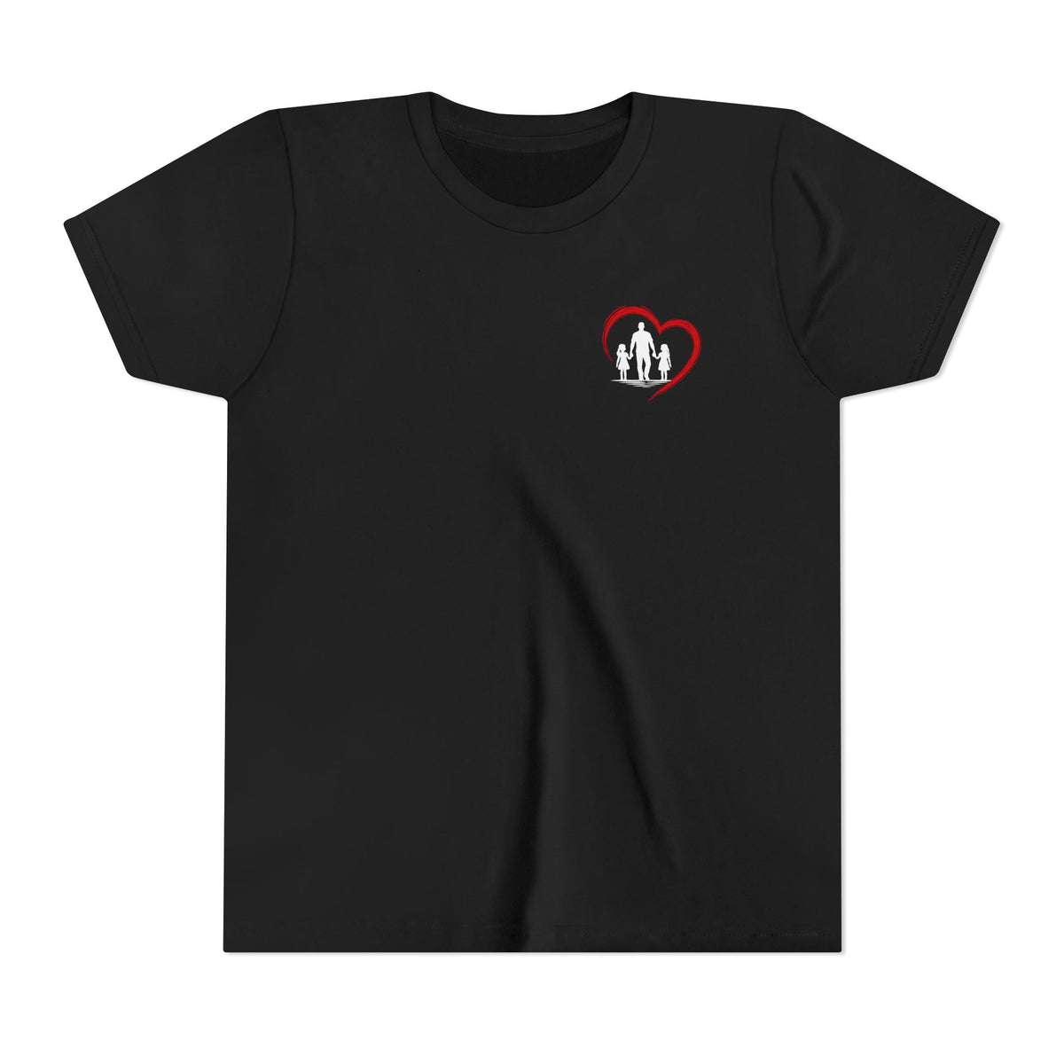Youth Tee — “Dad Heart” Father & Kids Heart Graphic Shirt