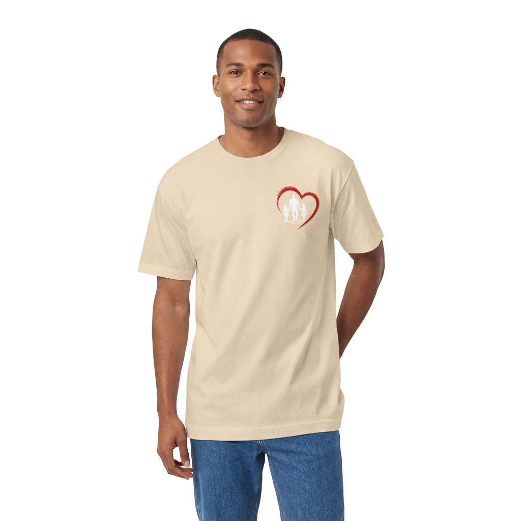Dad Heart T‑Shirt — Proud Father Tee for Raising Daughters, Family & Outdoor Dad Gift