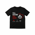 Black t-shirt with Full Custody Full Heart design