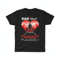 Black t-shirt with Dad Heart graphic design